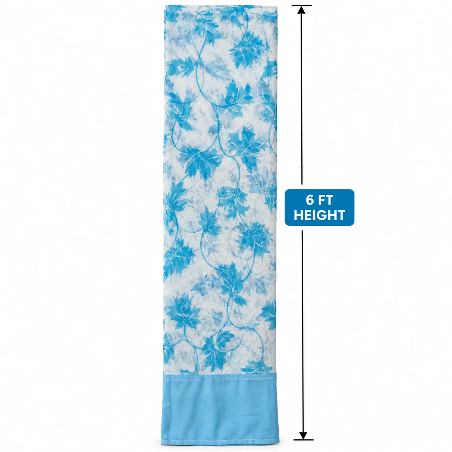 Blue Floral Mosquito Net 6x7 Feet – Foldable Bed Mosquito Net | Basanti Bedding photo 2