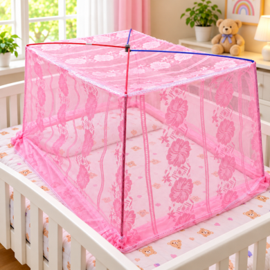 Baby 4 Stick Rectangle Mosquito Net for Baby Bed | Basanti Bedding photo 3