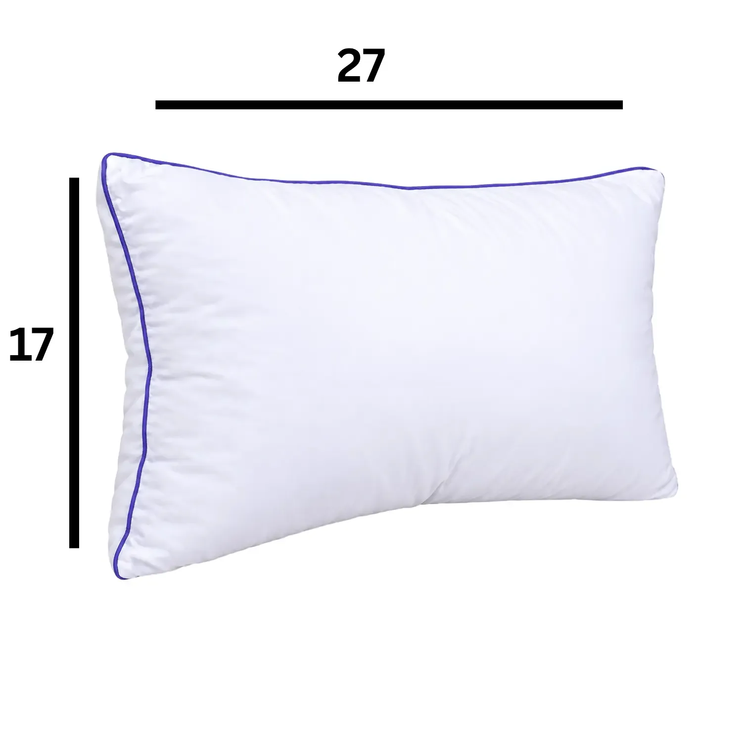 White Feather Bed Pillow – Rectangular Sleeping Pillow, 27 x 17 Inch photo 3