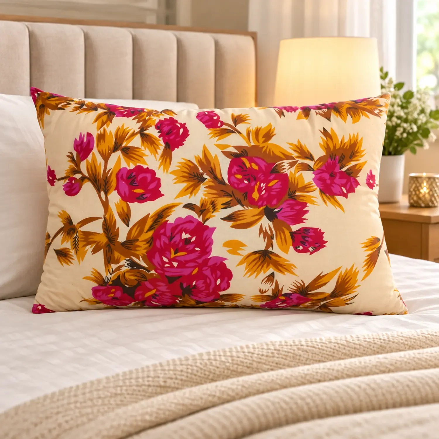 Natural Shimul Tula Pillow (Cotton Rui) – Soft Lightweight Bengali Cotton Stuffed Pillow photo 1