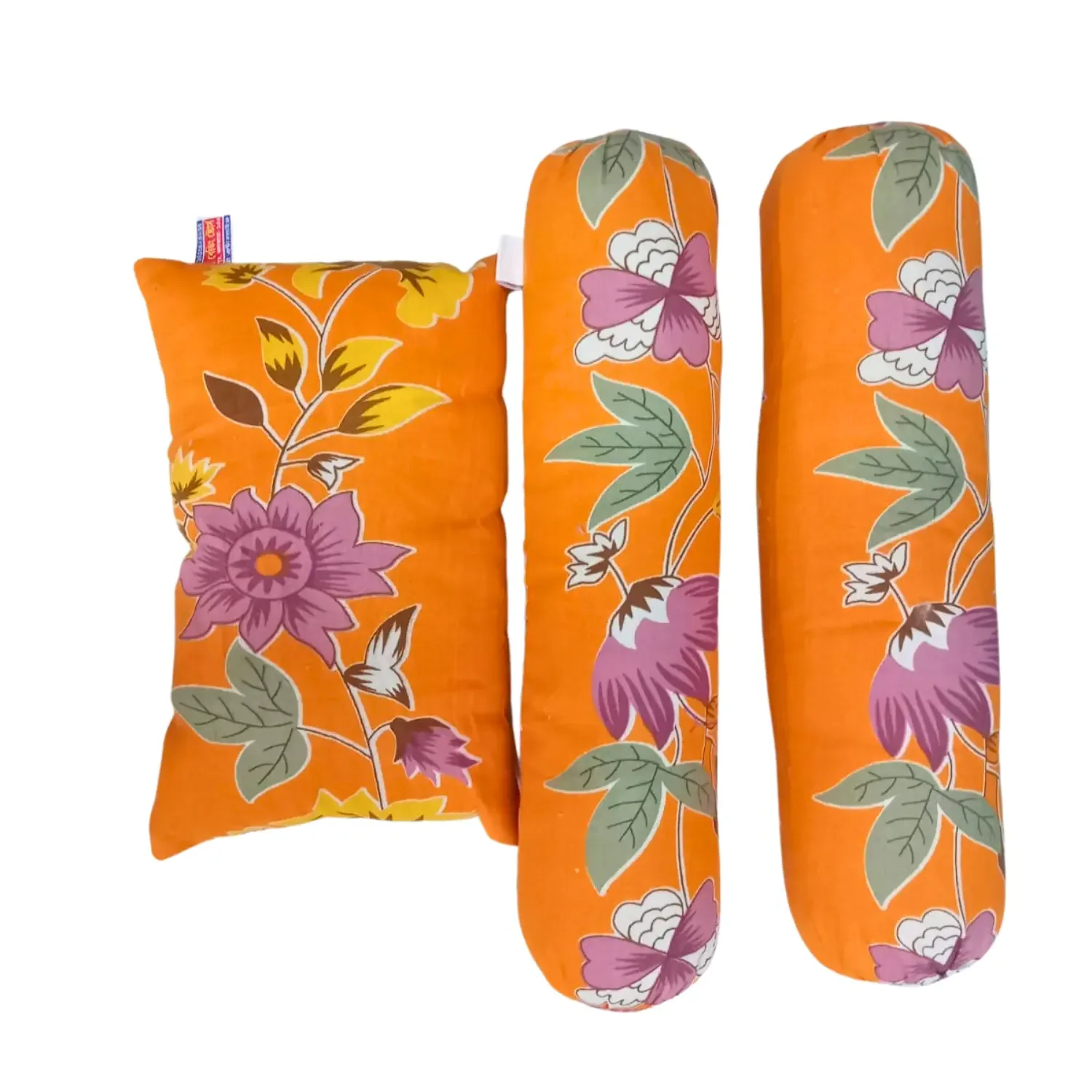 New Born Baby Cotton Pillow Set – 1 Baby Pillow + 2 Bolster Pillows | Basanti Bedding photo 3